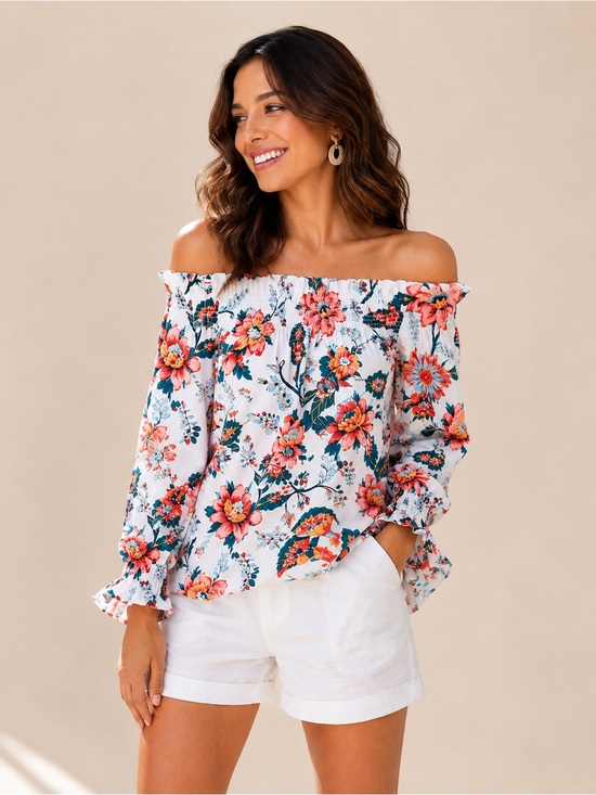 Tuckernuck Tops - Tuckernuck NWT Marguerite Floral Preppy Chic Feminine Blouse Women Size M